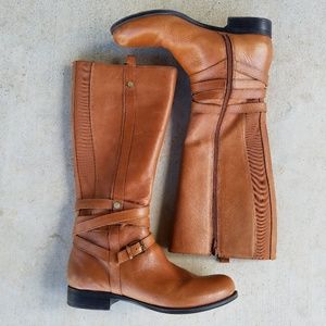 Naturalizer tall brown leather boots